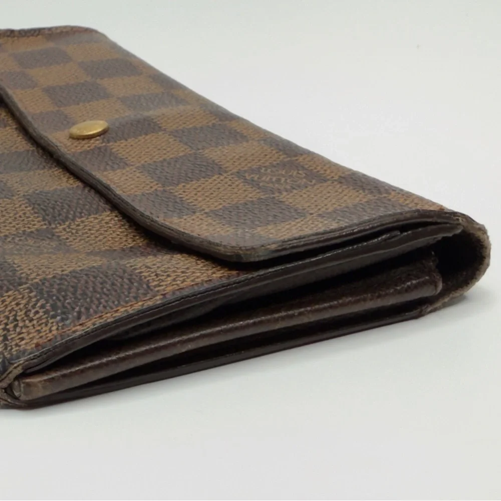 Louis Vuitton Portefeuille Sarah Damier Wallet Ebene Brown | Women’s | Used |